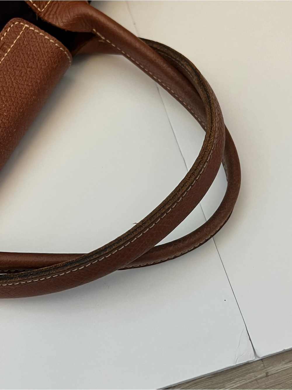Longchamp Le Pliage Medium Short Handle Tote Purple Plum - Picture 7 of 9